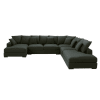 Modulare Ecksofa 7-Sitzer aus Baumwolle, anthrazit